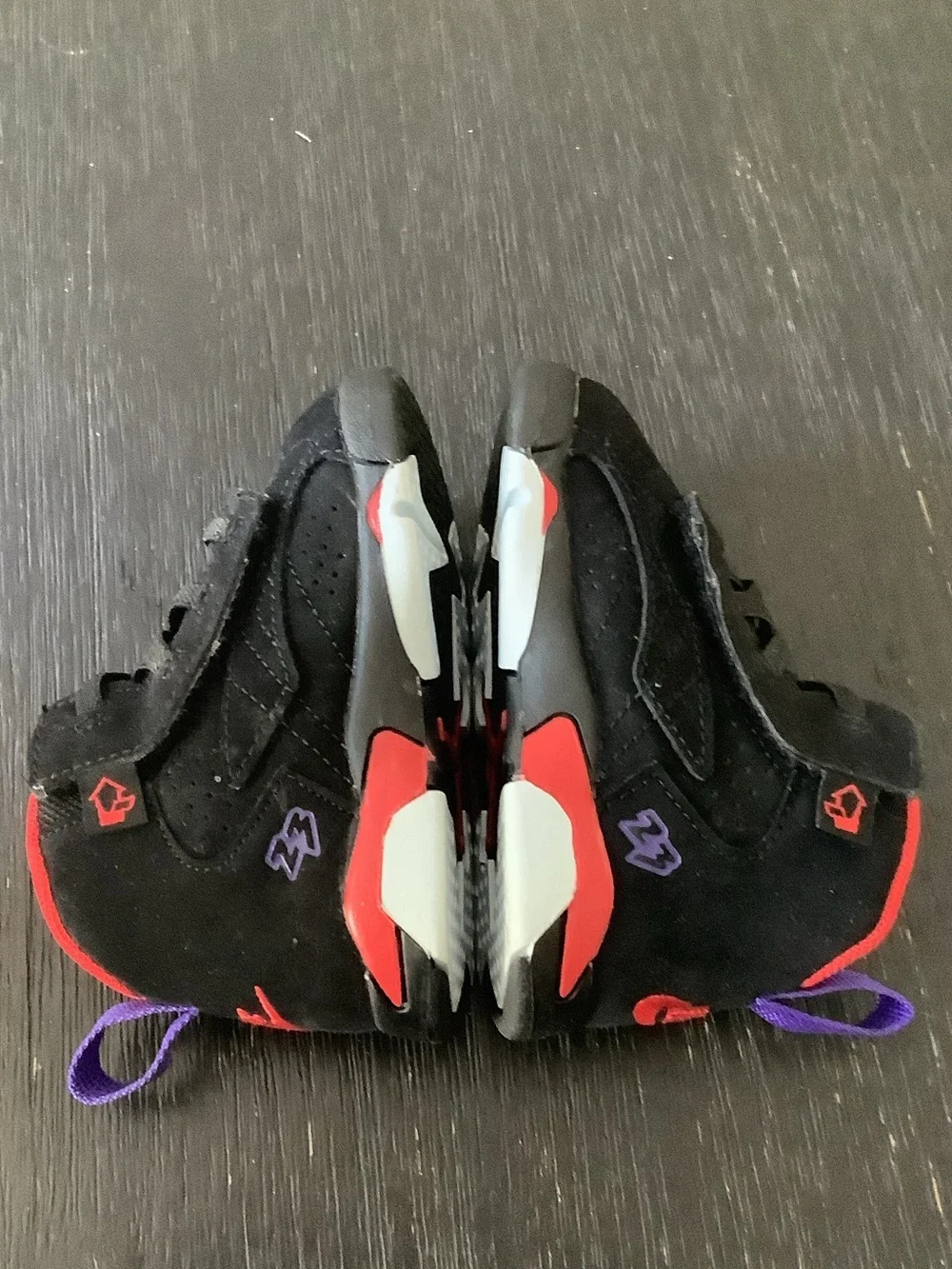 Jordan Kids Black, Red & Purple High-Top Sneakers